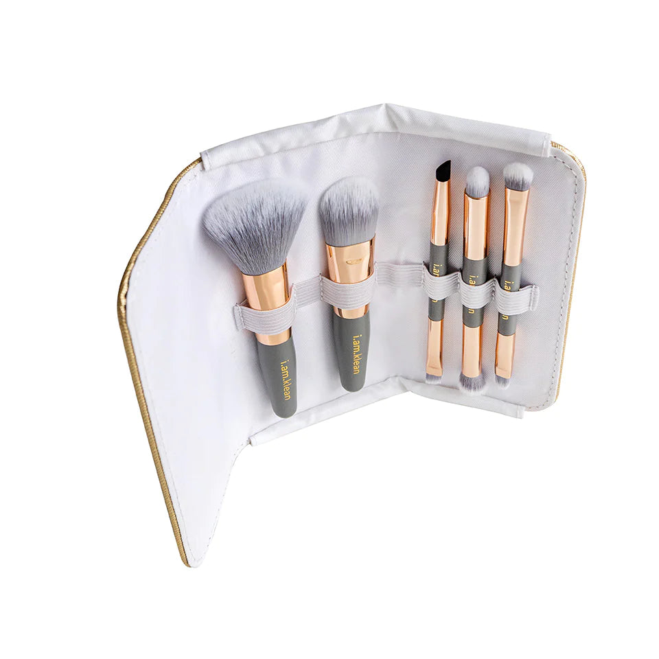 Travelset brushes - set met 5 make-up penselen - i.am.klean